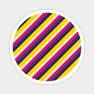 Colorful Diagonal Stripes 033#001 Magnet